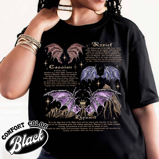 Bookish Comfort Color Shirt, the Bat Boys Acotar Rhysand Cassian Azriel Shirt, Acotar the Night Court Shirt