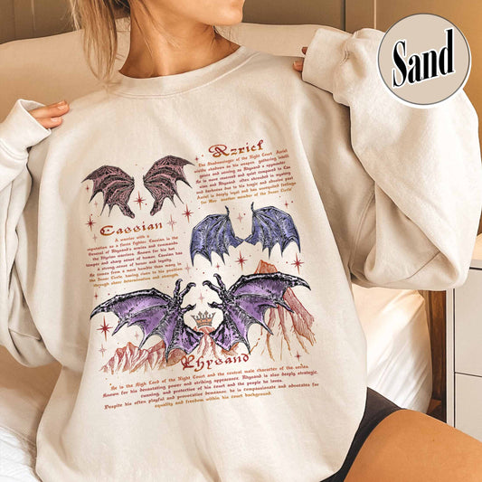 Bookish Sweatshirt, the Bat Boys Acotar Rhysand Cassian Azriel Sweatshirt, Acotar the Night Court Sweatshirt