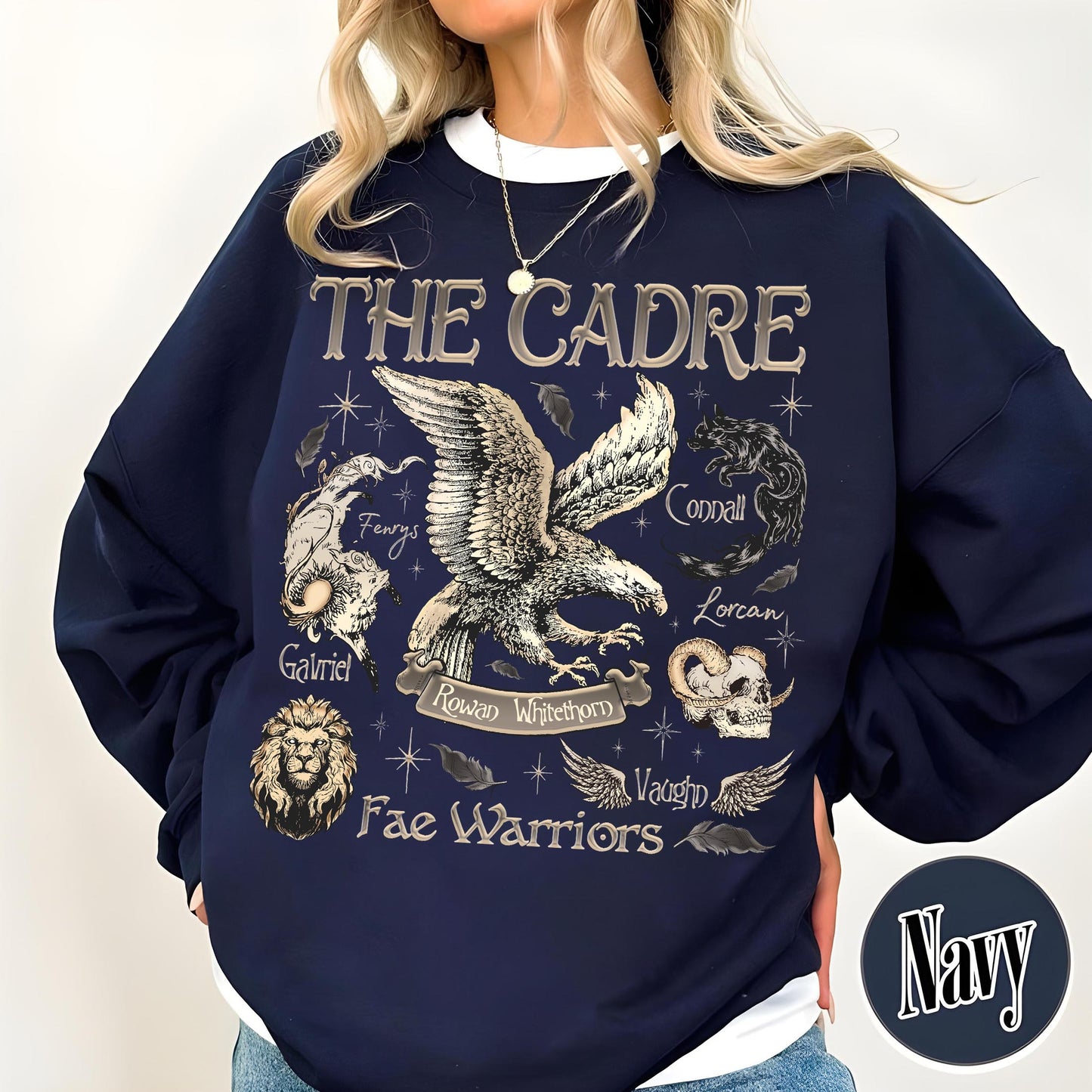 Bookish Sweatshirt, Cadre of Fae Warriors Throne of Glass Sweatshirt, Rowan Whitethorn Sweatshirt