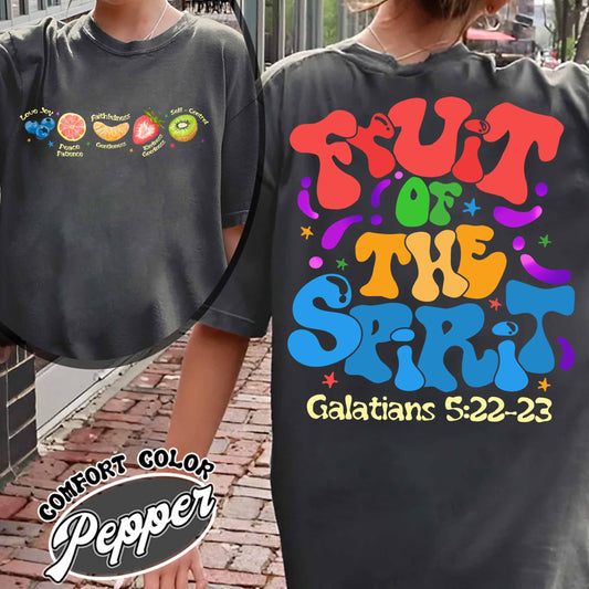 Christian Comfort Color Shirt, Fruit of the Spirit Christian Shirt, Bible Verse Shirt, Jesus Faith Apparel