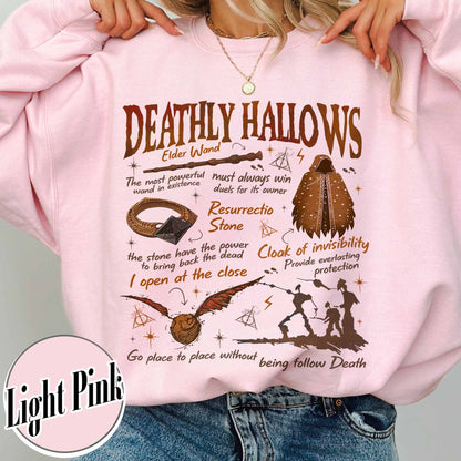 Deathly Hallows Wizard Sweatshirt, Wizarding World Sweatshirt for Fan, Halloween Fall Season Sweatshirt, Gift for Book Lover