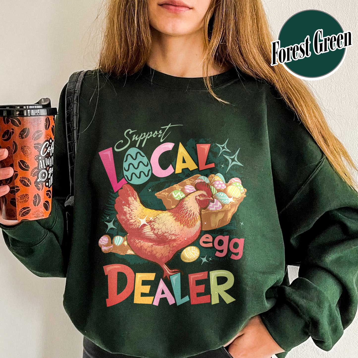Easter Sweatshirt, Support Local Egg Dealer Sweatshirt, Happy Easter Sweatshirt, Farmer Easter Sweatshirt
