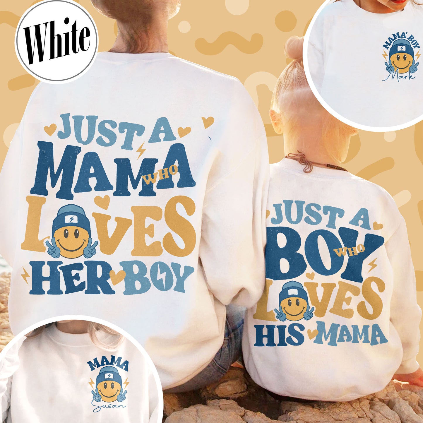 Family Sweatshirt, Happy Mother’s Day Mommy and Me Sweatshirt, Custom Matching Mother Son Sweatshirt