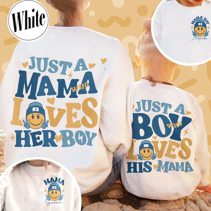 Family Sweatshirt, Happy Mother’s Day Mommy and Me Sweatshirt, Custom Matching Mother Son Sweatshirt
