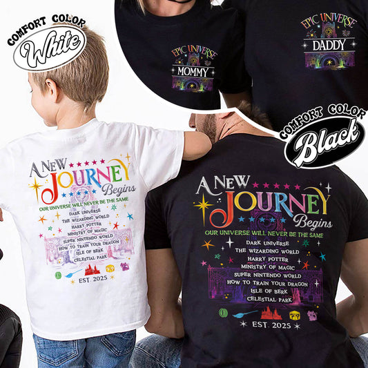 Family Epic Universe Comfort Color Shirt, Custom Family Universe Park Trip 2025 Shirt, Family Trip to Orlando Tee