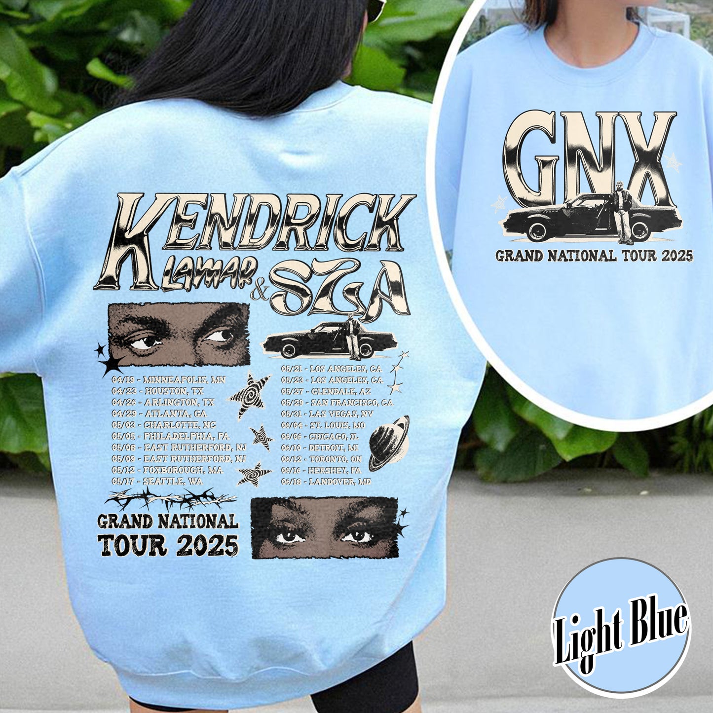 GNX Sweatshirt,Grand National Tour Sweatshirts, Concert 2025 Sweatshirts, GNT 2025 Sweatshirt,Hip Hop Sweatshirt,KL and S Tour Sweatshirt