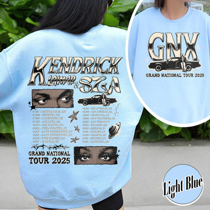 GNX Sweatshirt,Grand National Tour Sweatshirts, Concert 2025 Sweatshirts, GNT 2025 Sweatshirt,Hip Hop Sweatshirt,KL and S Tour Sweatshirt