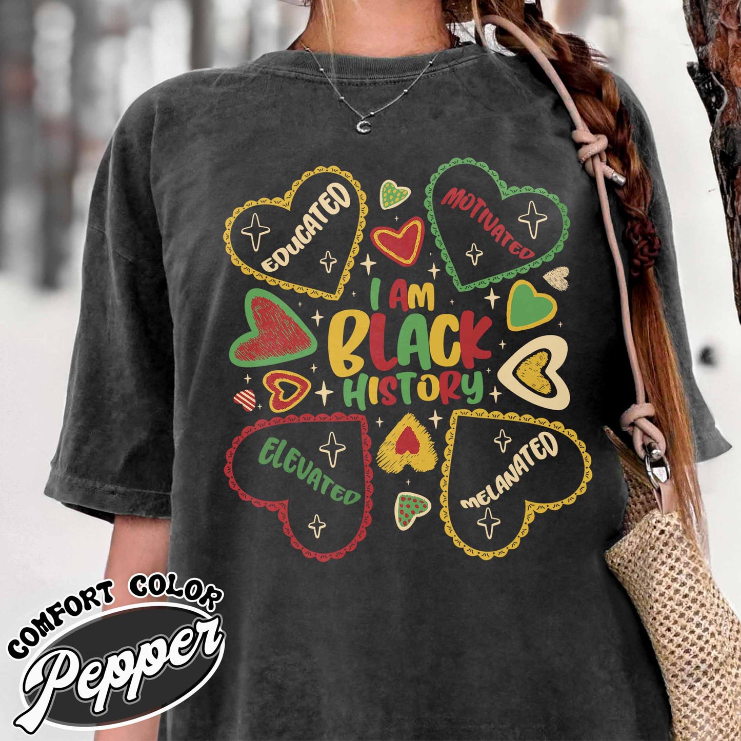 Human Rights Comfort Color Shirt, Educated Motivated Elevated Shirt, Black History Shirt, Black Pride Shirt