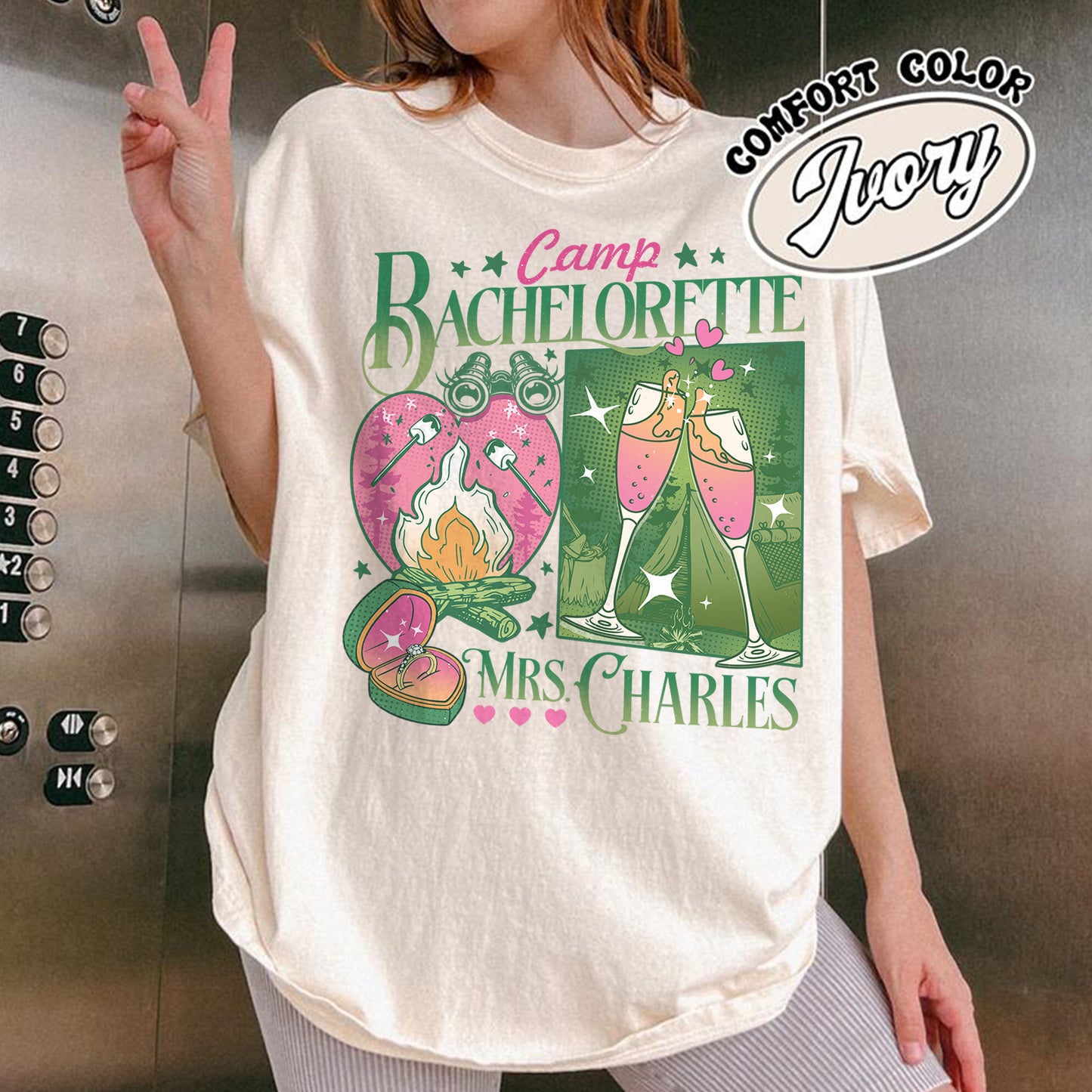 Bachelorette Comfort Color Shirt, Custom Camp Bachelorette Party Shirt, Hiking Bridal Party Shirt