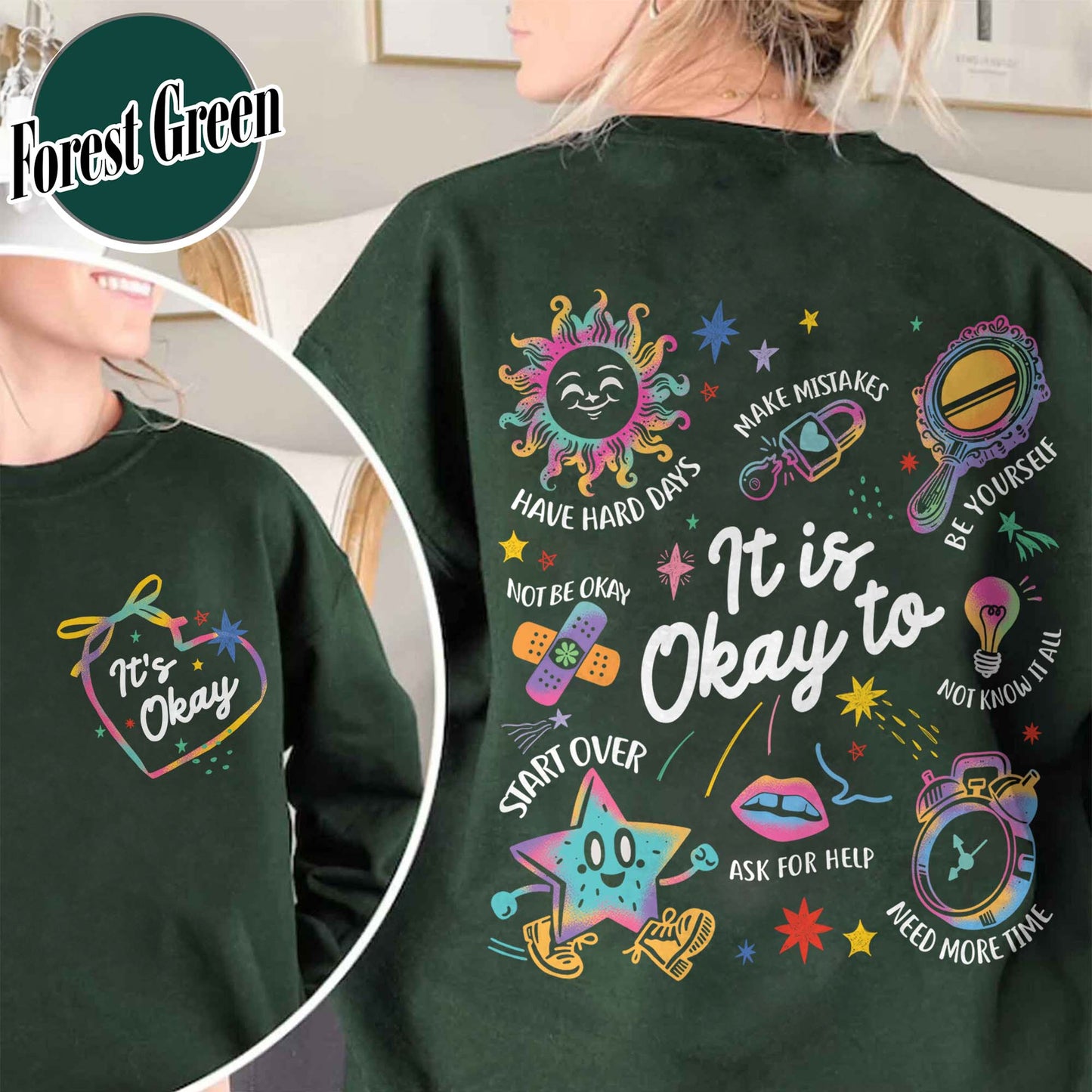 Mental Health Sweatshirt, It’s Okay To Make Some Mistakes Sweatshirt, Kindness Sweatshirt