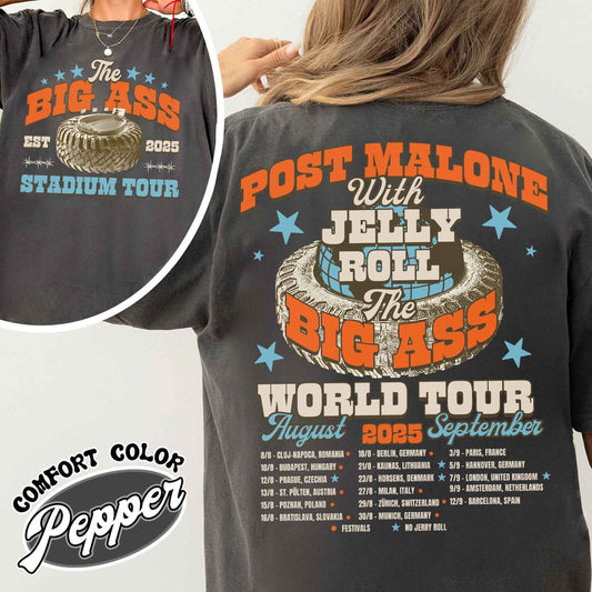 PM With JR Concert Shirt,The Big Ass World Tour  August and September Shirt,Country Music Tour Outfit
