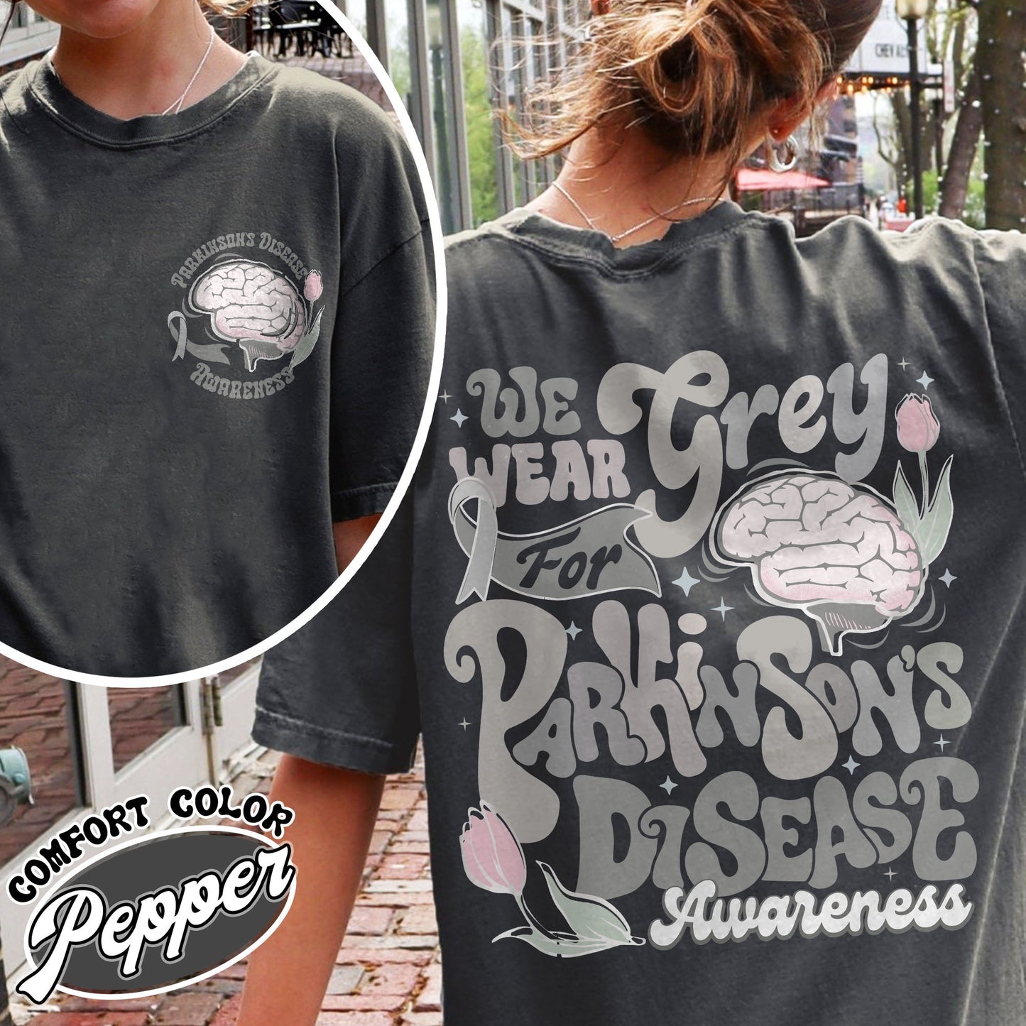 Parkinson’s Disease Awareness Comfort Color Shirt, We Wear Grey for Parkinson’s Disease Shirt