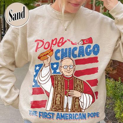 Pope Chicago Sweatshirt, Pope Robert Prevost Sweatshirt,Religious Sweatshirt,Pope Sweatshirt, Jesus Sweatshirt Gift