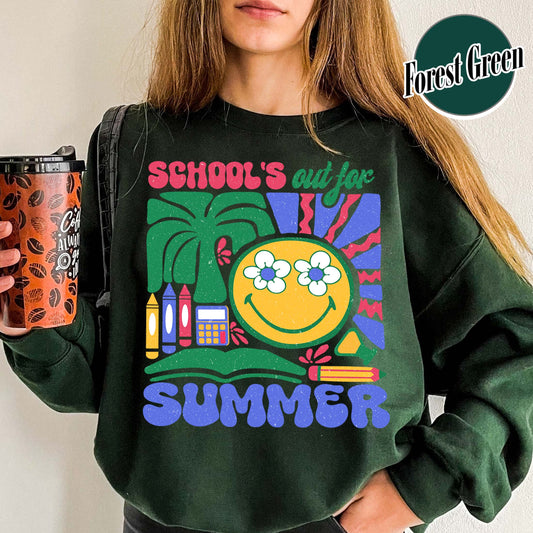 School Sweatshirt, School’s Out for Summer Sweatshirt, Happy Last Day of School Sweatshirt