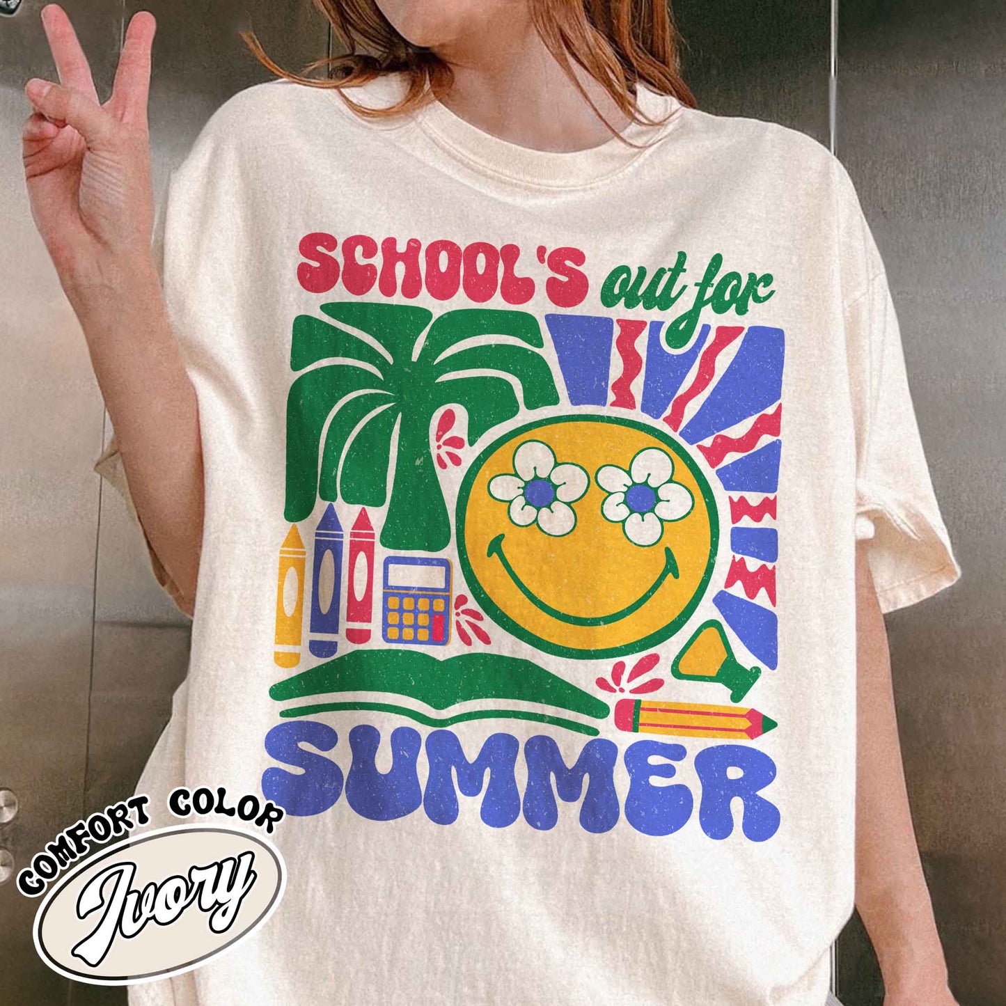 School Comfort Color Shirt, School’s Out for Summer Shirt, Happy Last Day of School Shirt