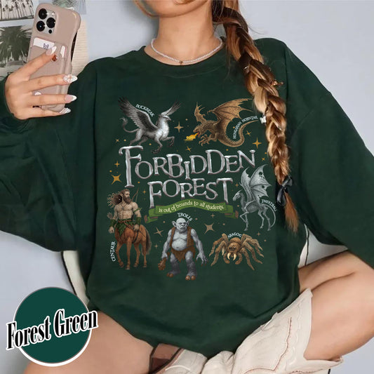 Wizarding World Sweatshirt, Forbidden Forest National Park Sweatshirt, HP Magical Creatures Inspired Sweatshirt