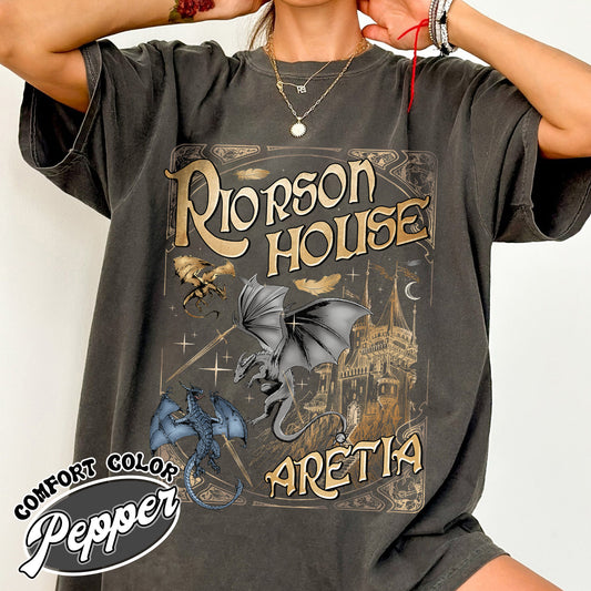 Bookish Comfort Color Shirt, Xaden Riorson House Aretia Shirt, Fourth Wing Merch Shirt