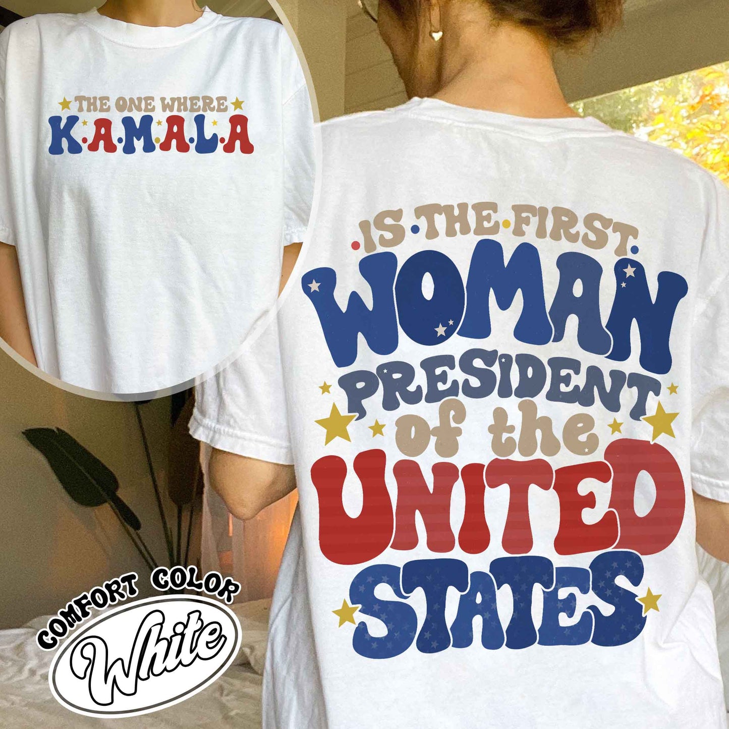 The One where Kamala is the First Woman President, Kamala Harris 2024 Election Shirt, Vote Blue 2024, Democrat Shirt