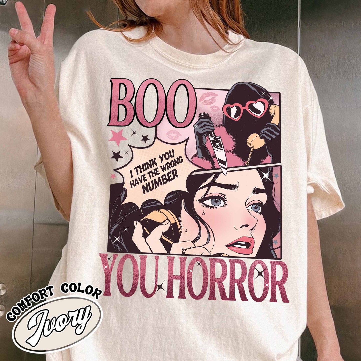 Boo Your Horror Halloween Comfort Colors Shirt, Halloween Crewneck, Horror Shirts, Halloween Gift, Horror Film Club Shirt, Stay Spooky Shirt