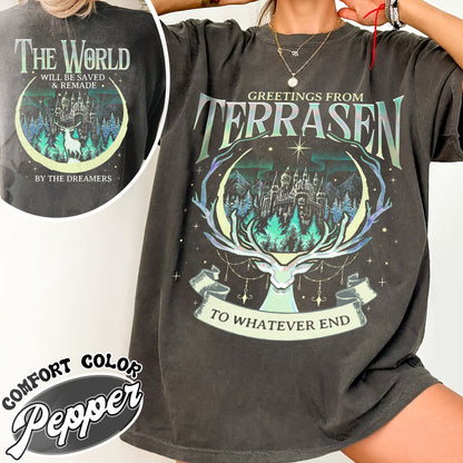 Throne Of Glass Comfort Colors Shirt, Sjm Terrasen Shirt, Reading Lover, Book Lover T-shirt,Elirea Crescent City Aelin Galathynius,Tog Shirt