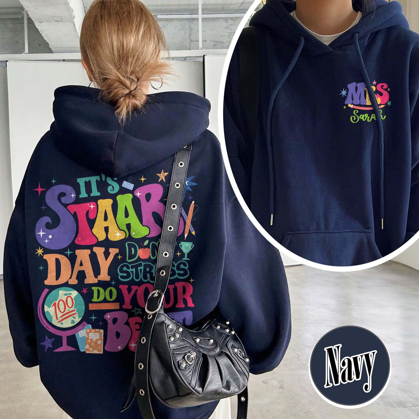 Teacher Hoodie, It’s Staar Day Don’t Stress Do Your Best Hoodie, Custom Teacher Test Day Hoodie