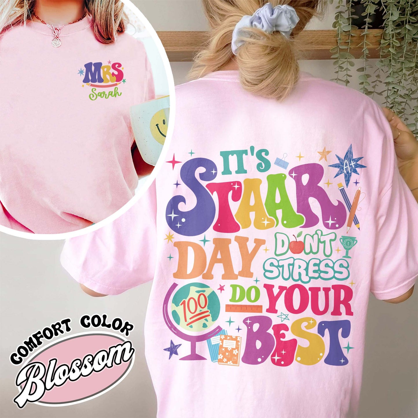Teacher Comfort Color Shirt, It’s Staar Day Don’t Stress Do Your Best Shirt, Custom Teacher Test Day Shirt