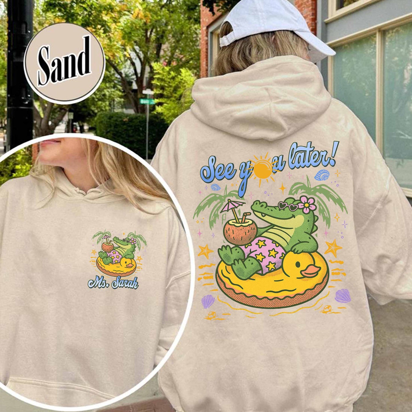 Teacher Summer Hoodie, See You Later Alligator Hoodie, Custom Teacher Hoodie, Last Day of School Hoodie