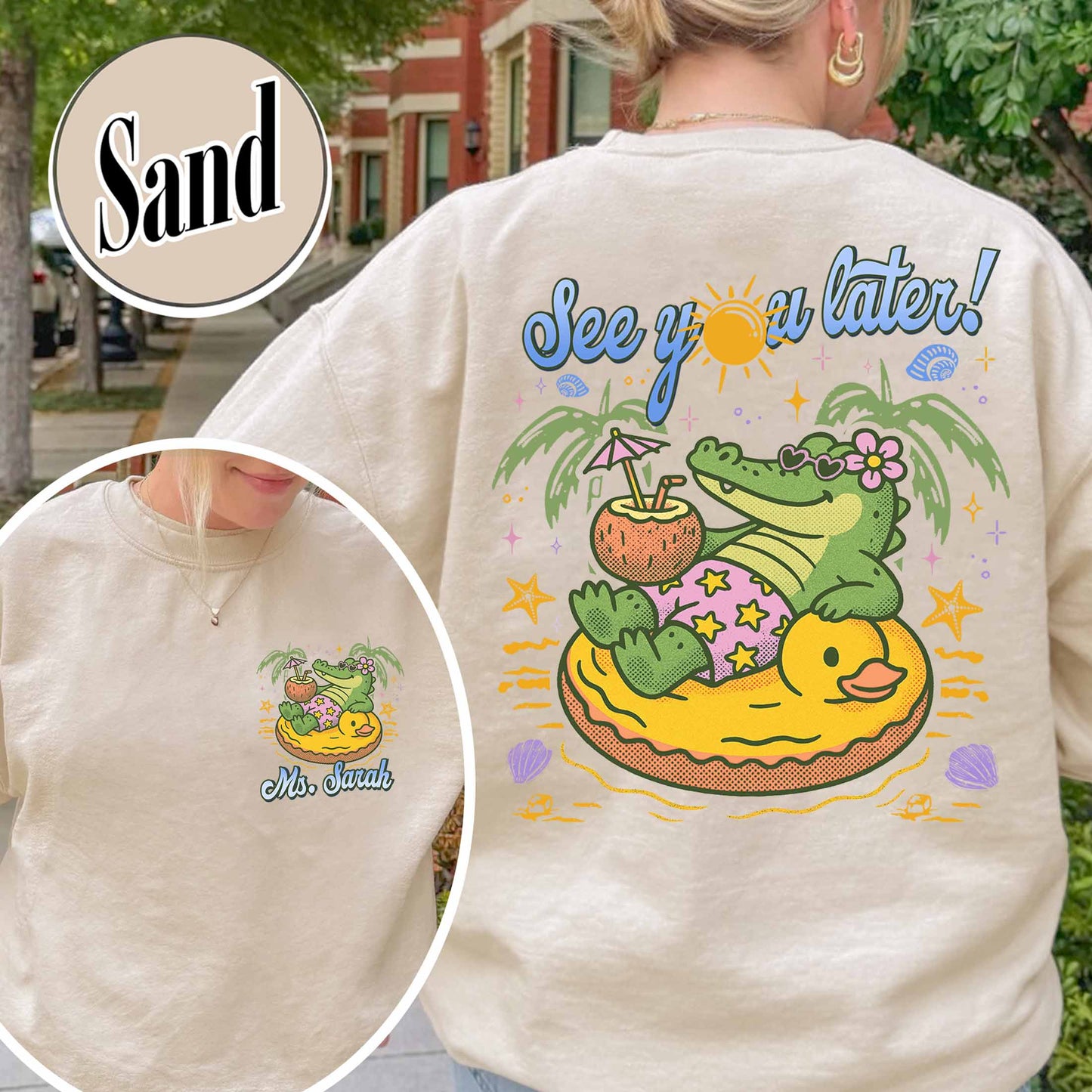 Teacher Summer Sweatshirt, See You Later Alligator Sweatshirt, Custom Teacher Sweatshirt, Last Day of School Sweatshirt
