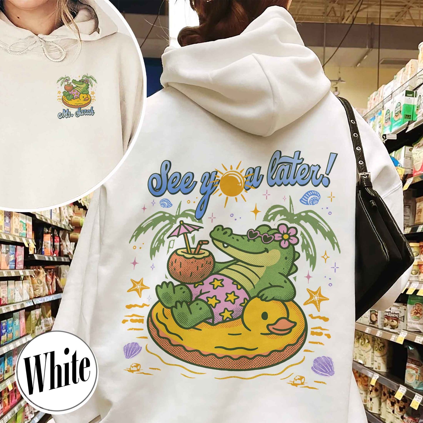 Teacher Summer Hoodie, See You Later Alligator Hoodie, Custom Teacher Hoodie, Last Day of School Hoodie