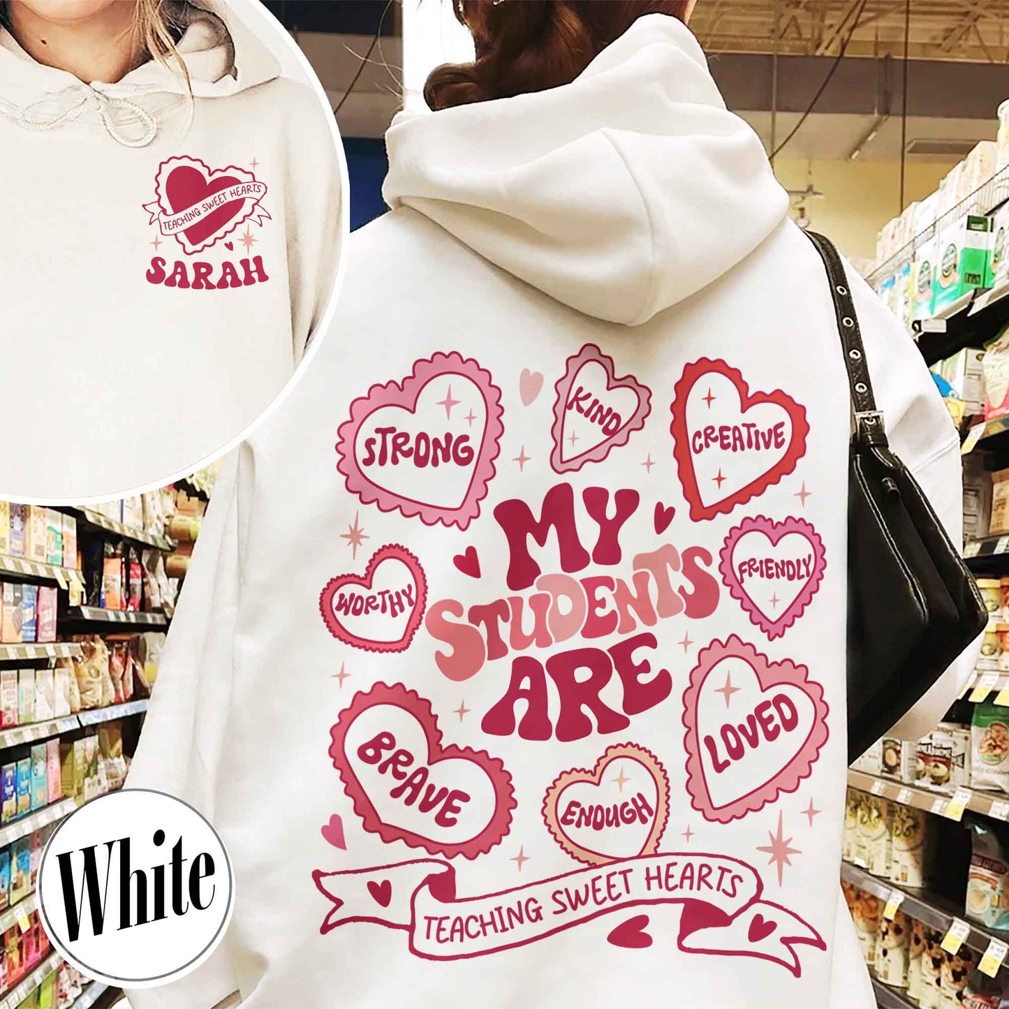 Teacher Valentines Hoodie,Loved Teacher,Teacher Gift,My Students Are My Valentines Hoodie