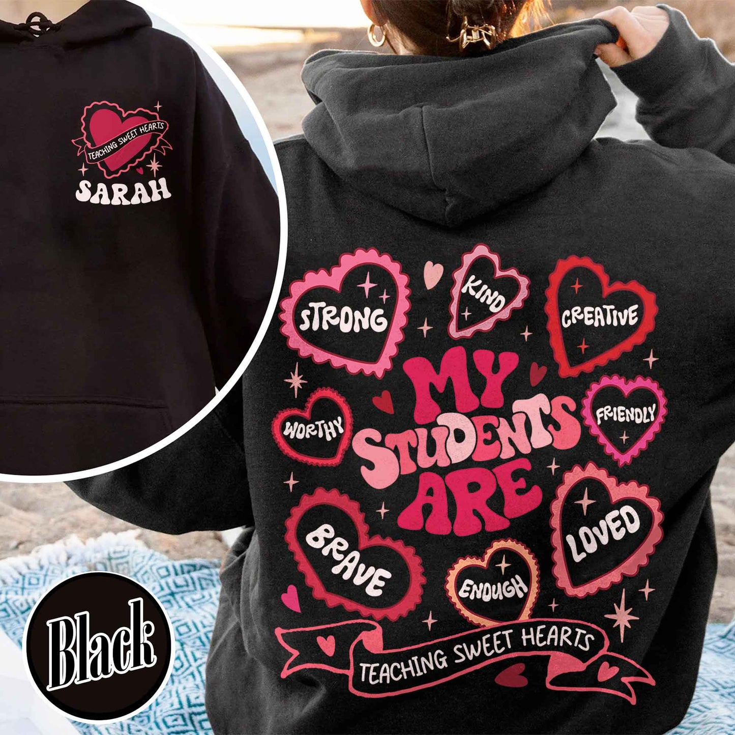 Teacher Valentines Hoodie,Loved Teacher,Teacher Gift,My Students Are My Valentines Hoodie