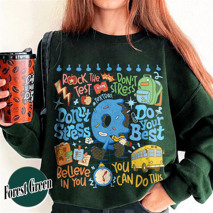 Testing Day Sweatshirt, Donut Stress do your best Sweatshirt,You Got This Sweatshirt, Funny Testing Sweatshirt