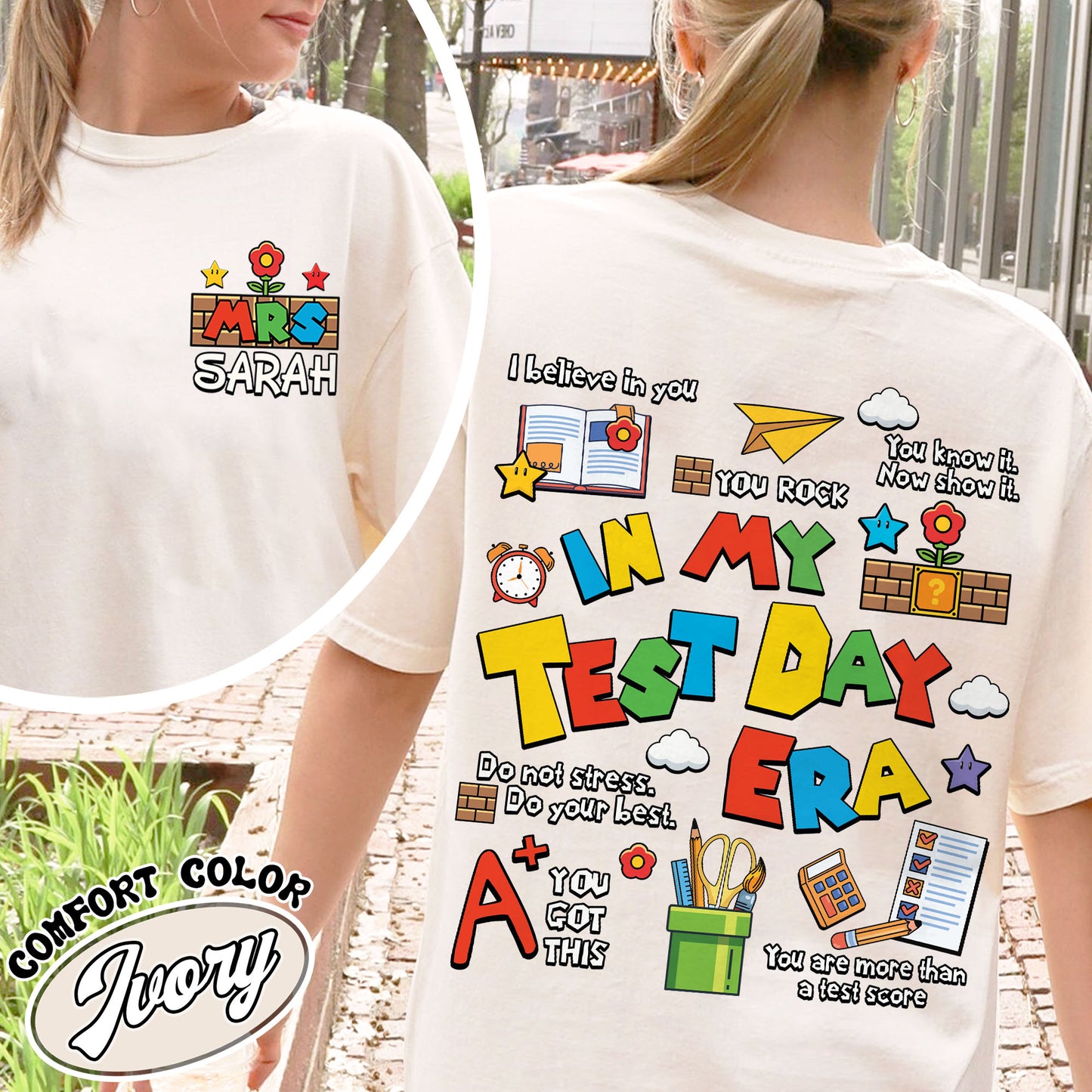Testing Day Comfort Colors Shirt,In My Test Day Era, Custom Teacher Shirt, , Staar Testing Team