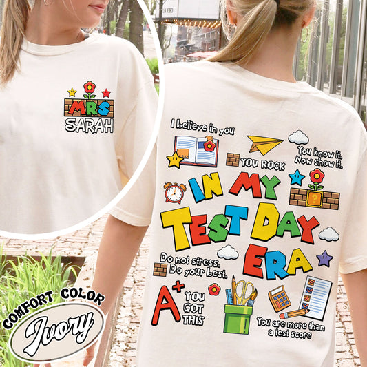 Testing Day Comfort Colors Shirt,In My Test Day Era, Custom Teacher Shirt, , Staar Testing Team
