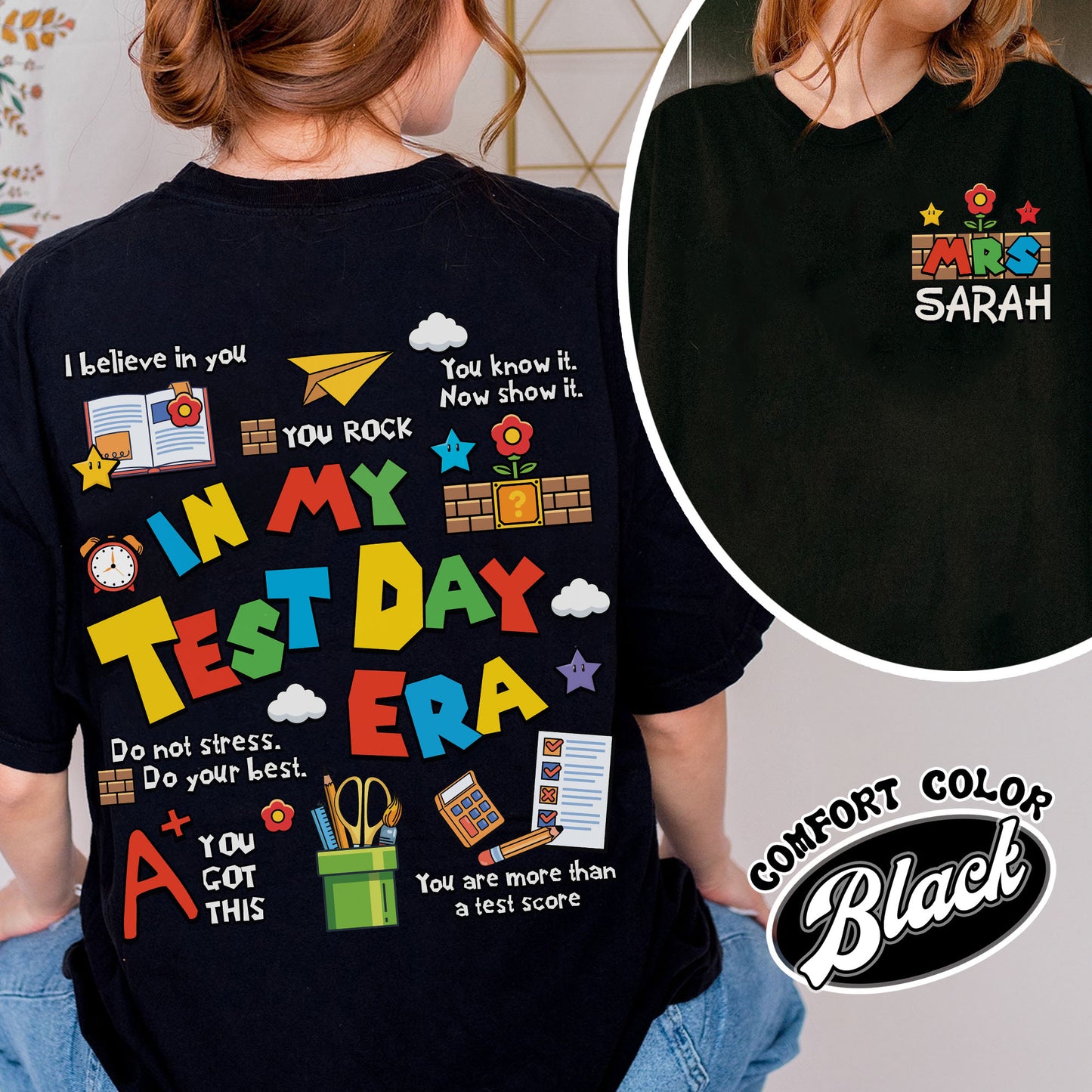 Testing Day Comfort Colors Shirt,In My Test Day Era, Custom Teacher Shirt, , Staar Testing Team