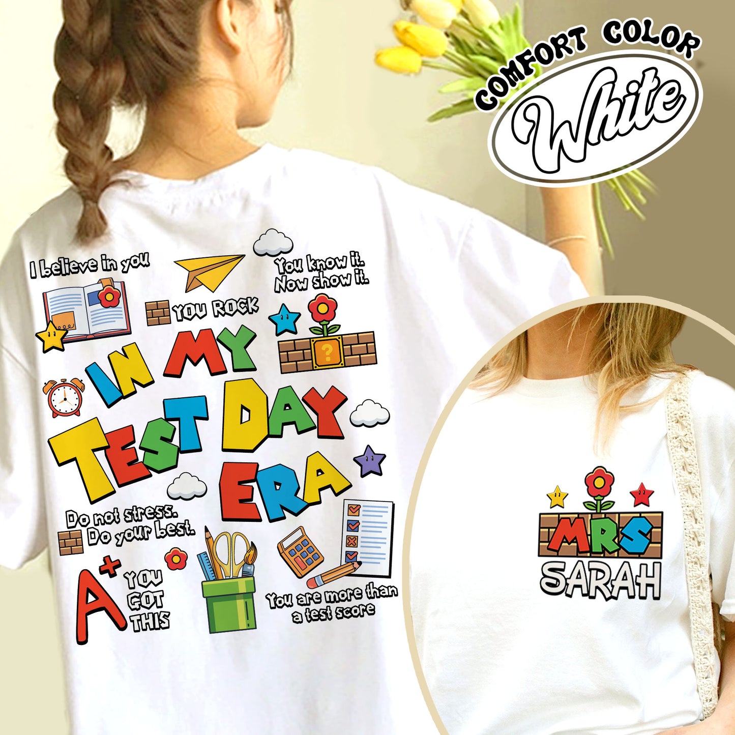Testing Day Comfort Colors Shirt,In My Test Day Era, Custom Teacher Shirt, , Staar Testing Team