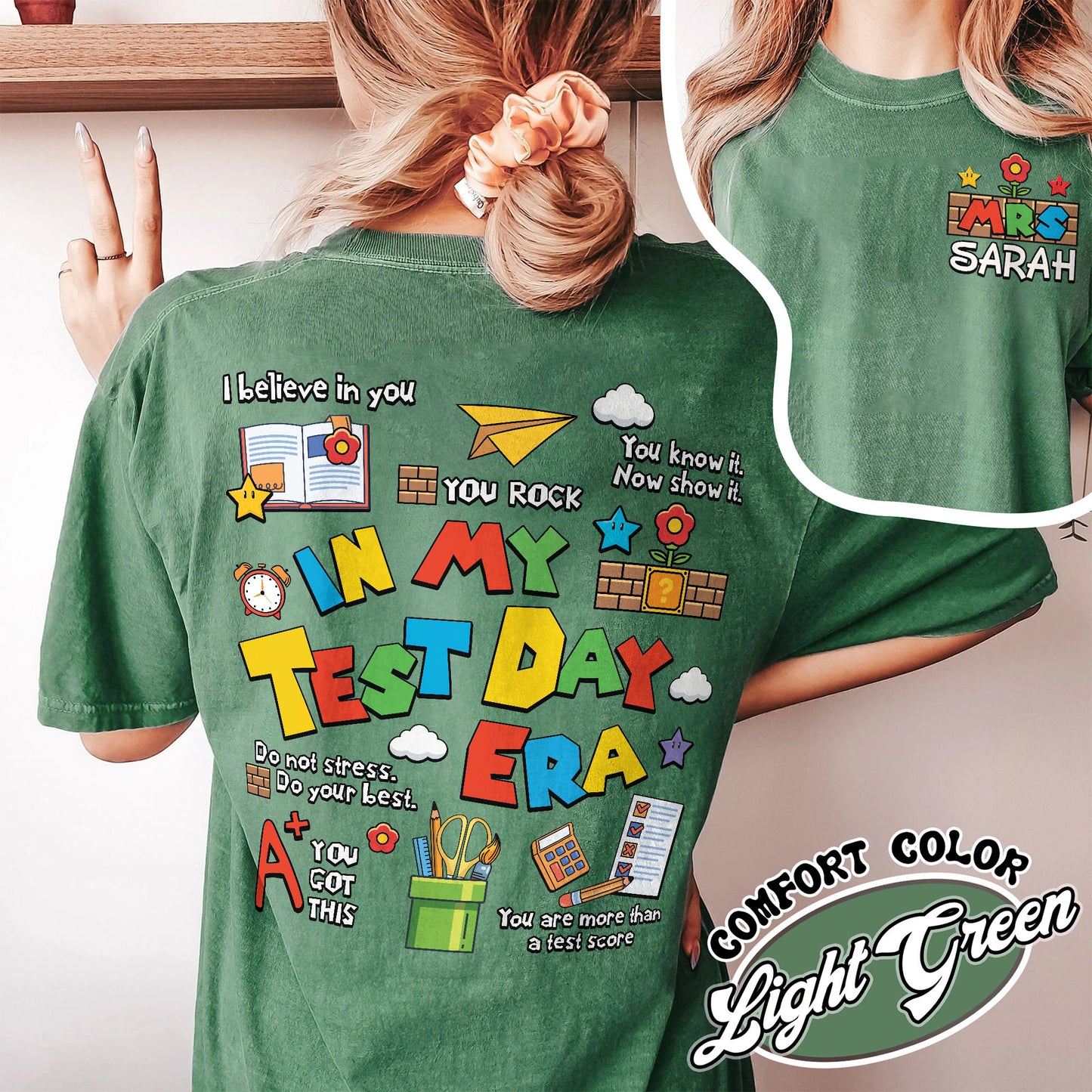 Testing Day Comfort Colors Shirt,In My Test Day Era, Custom Teacher Shirt, , Staar Testing Team