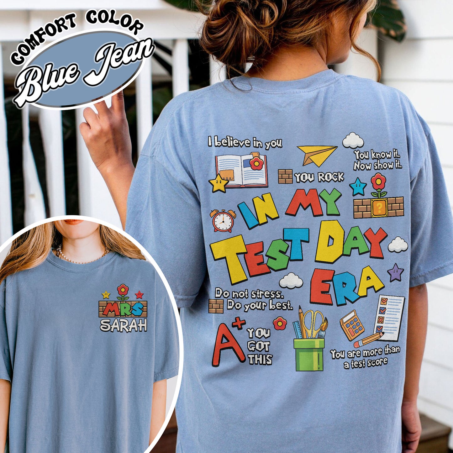 Testing Day Comfort Colors Shirt,In My Test Day Era, Custom Teacher Shirt, , Staar Testing Team