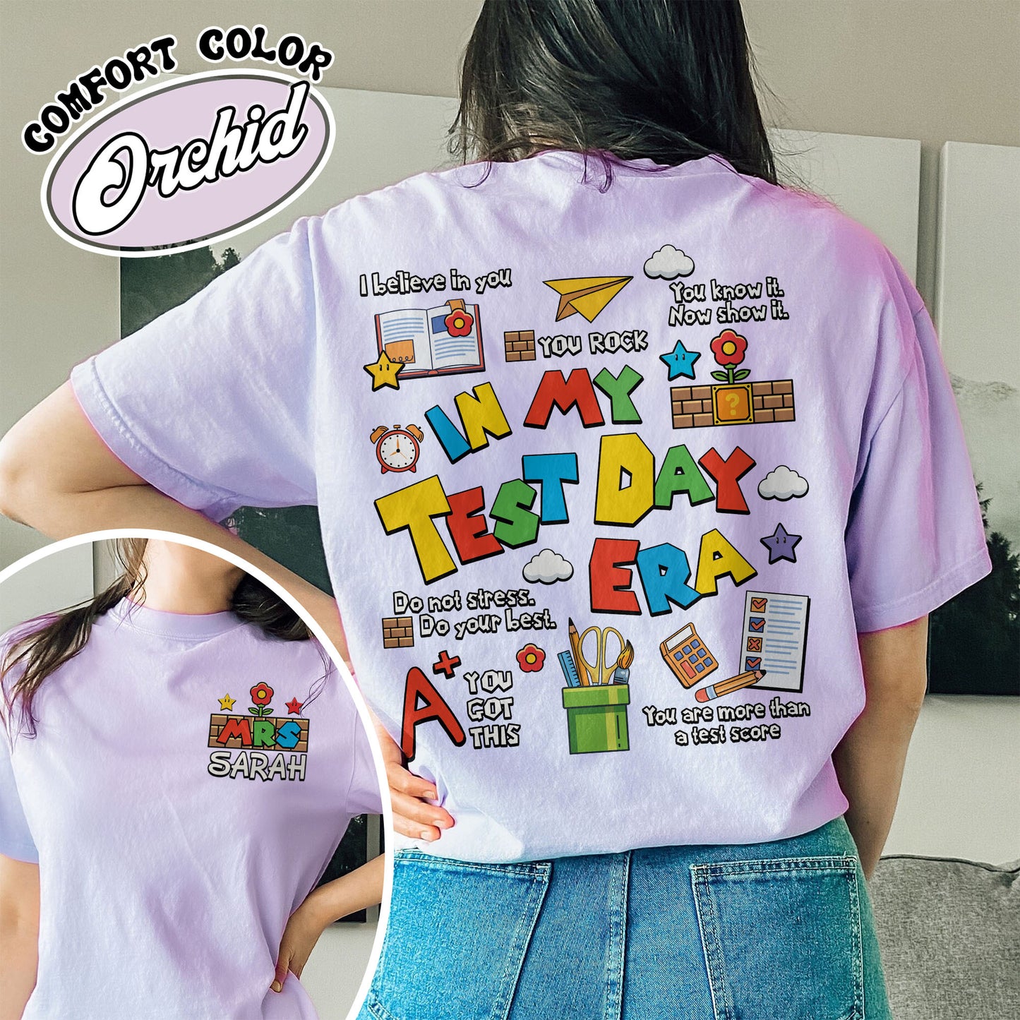 Testing Day Comfort Colors Shirt,In My Test Day Era, Custom Teacher Shirt, , Staar Testing Team
