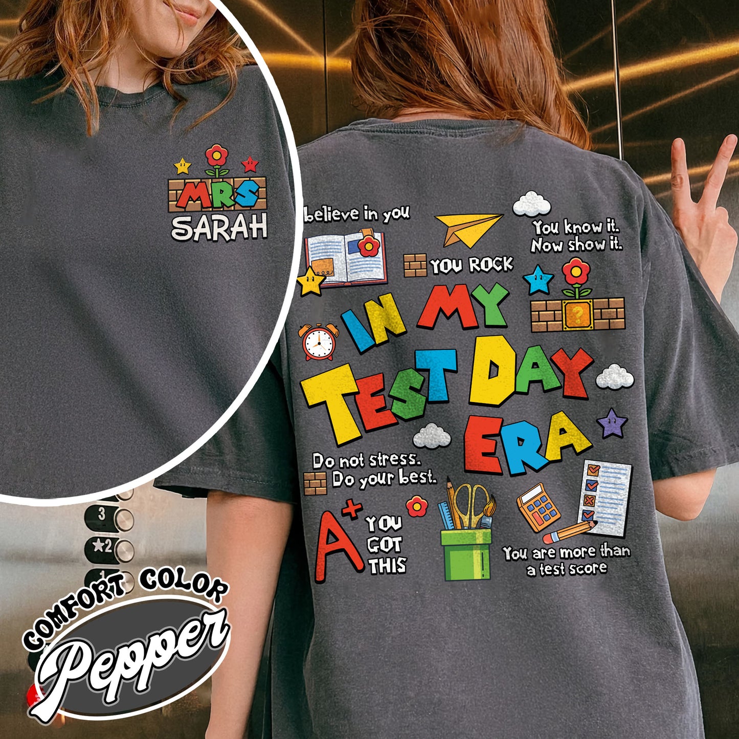 Testing Day Comfort Colors Shirt,In My Test Day Era, Custom Teacher Shirt, , Staar Testing Team