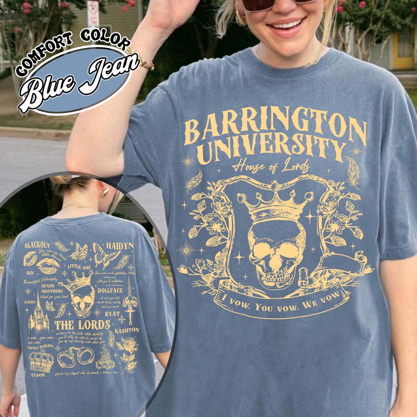 The LORDS Series Book 2-Sided Shirt, Barrington University, the Ritual Merch Comfort Colors Shirt, Shantel Tessier Dark Romance, Smut Books TShirt, Ryat Archer, Book Lover Gift