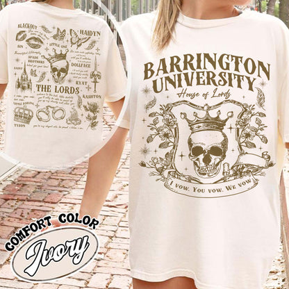 The LORDS Series Book 2-Sided Shirt, Barrington University, the Ritual Merch Comfort Colors Shirt, Shantel Tessier Dark Romance, Smut Books TShirt, Ryat Archer, Book Lover Gift