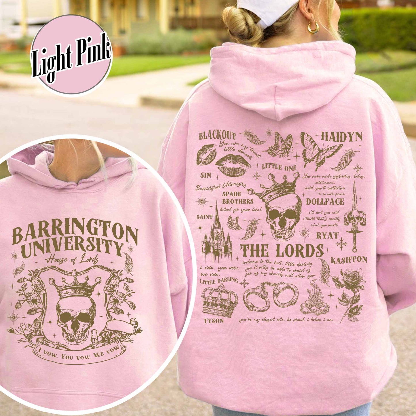 The LORDS Series Book 2-Sided Hoodie, Barrington University, the Ritual Merch Hoodie, Shantel Tessier Dark Romance, Smut Books Hoodie, Ryat Archer, Book Lover Gift