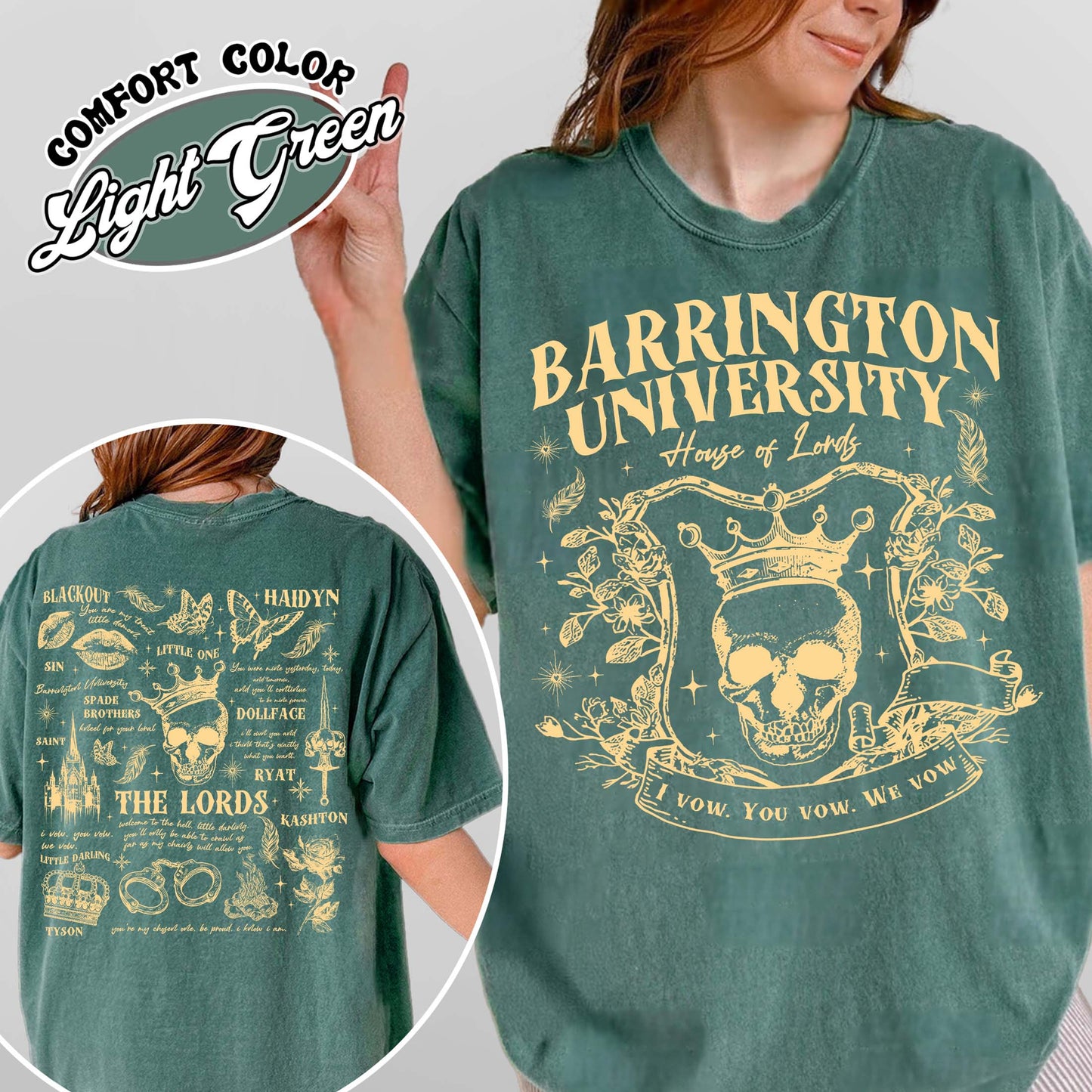 The LORDS Series Book 2-Sided Shirt, Barrington University, the Ritual Merch Comfort Colors Shirt, Shantel Tessier Dark Romance, Smut Books TShirt, Ryat Archer, Book Lover Gift