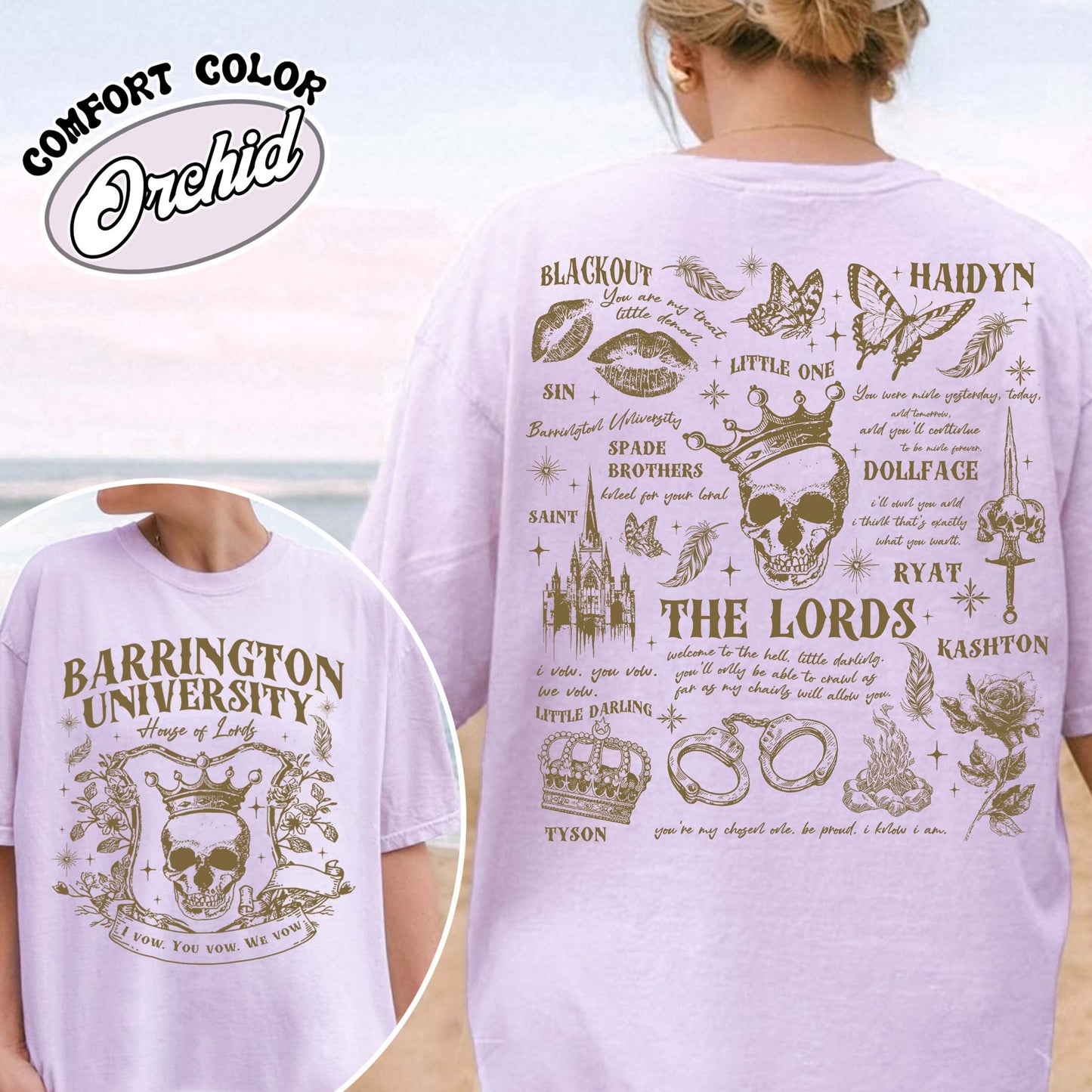 The LORDS Series Book 2-Sided Shirt, Barrington University, the Ritual Merch Comfort Colors Shirt, Shantel Tessier Dark Romance, Smut Books TShirt, Ryat Archer, Book Lover Gift