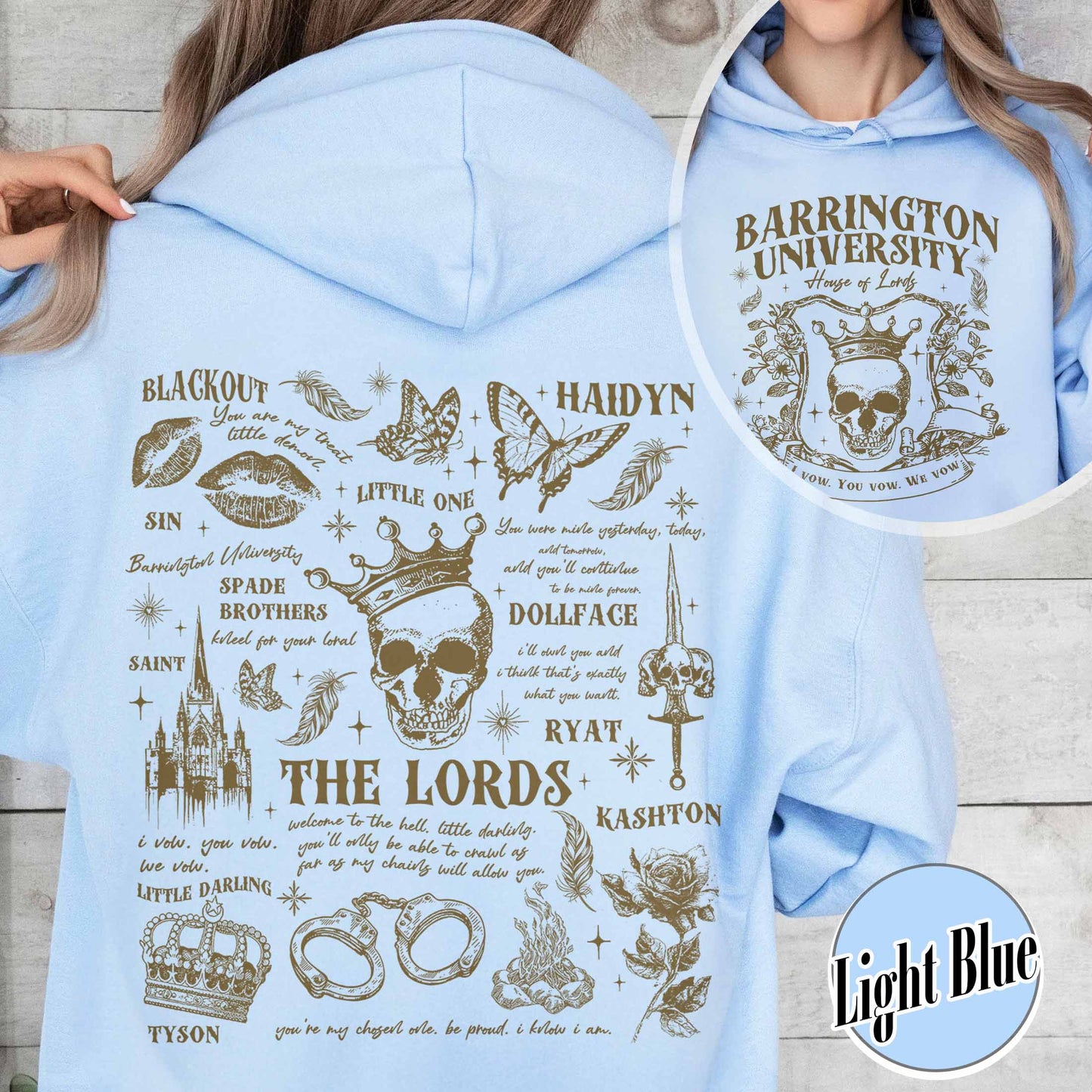 The LORDS Series Book 2-Sided Hoodie, Barrington University, the Ritual Merch Hoodie, Shantel Tessier Dark Romance, Smut Books Hoodie, Ryat Archer, Book Lover Gift