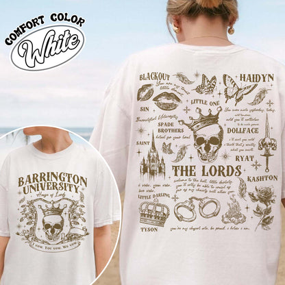 The LORDS Series Book 2-Sided Shirt, Barrington University, the Ritual Merch Comfort Colors Shirt, Shantel Tessier Dark Romance, Smut Books TShirt, Ryat Archer, Book Lover Gift