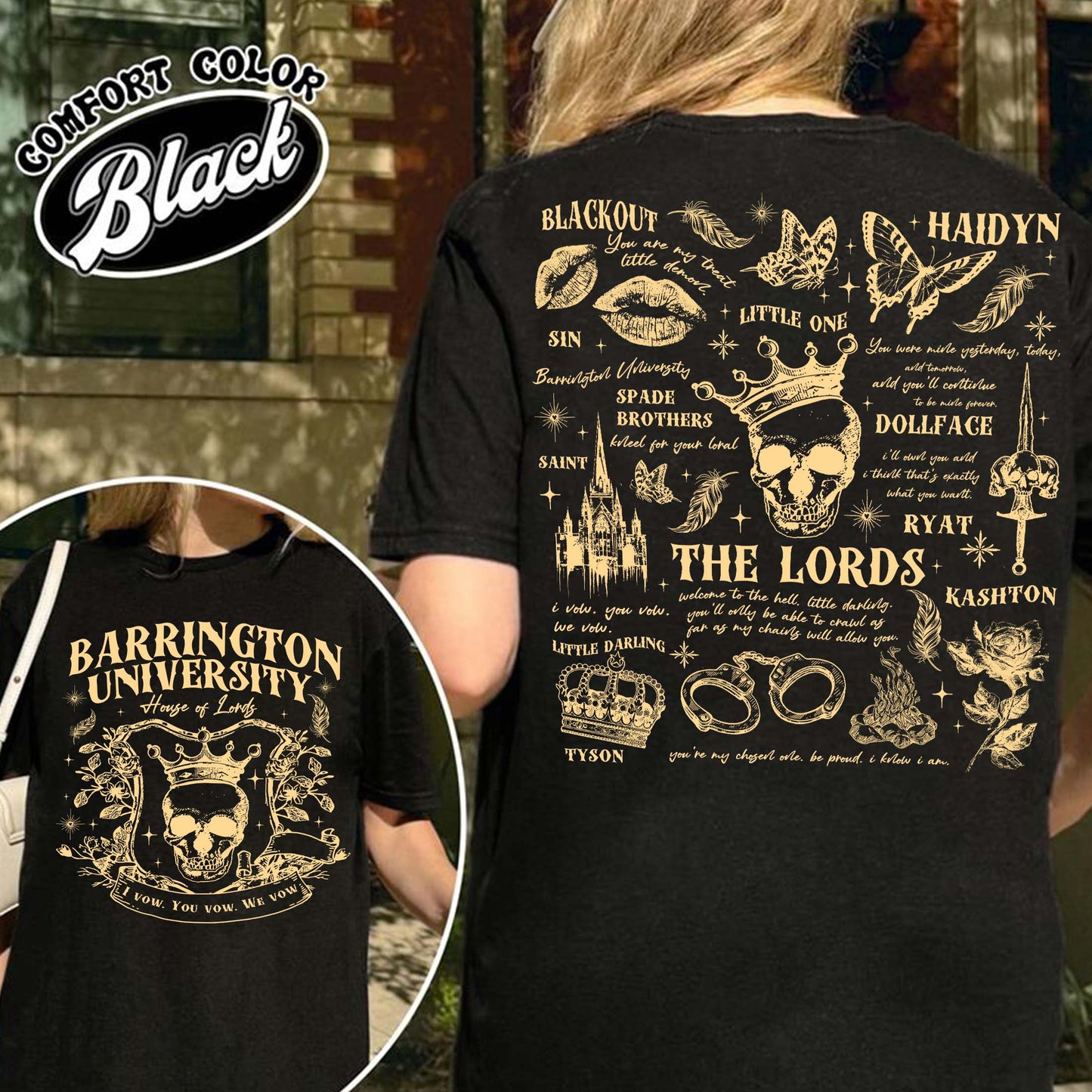 The LORDS Series Book 2-Sided Shirt, Barrington University, the Ritual Merch Comfort Colors Shirt, Shantel Tessier Dark Romance, Smut Books TShirt, Ryat Archer, Book Lover Gift