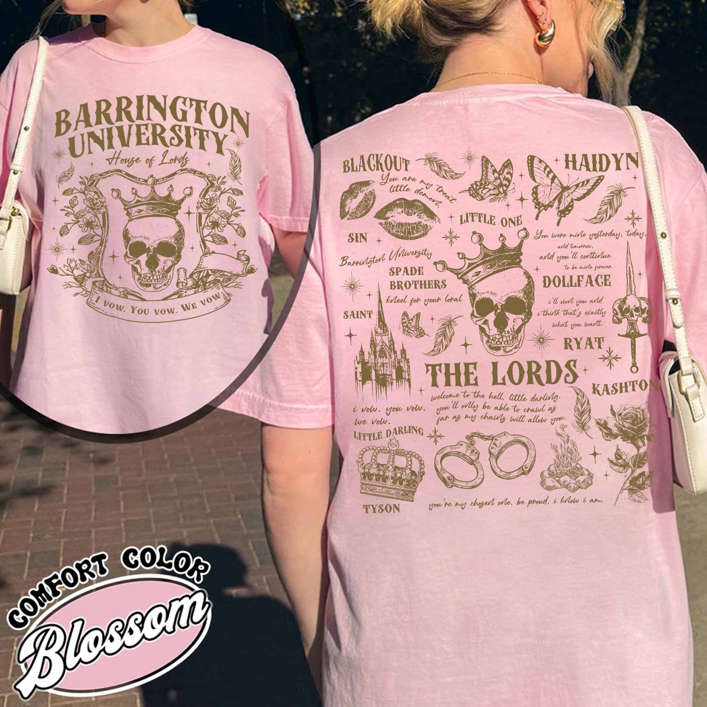 The LORDS Series Book 2-Sided Shirt, Barrington University, the Ritual Merch Comfort Colors Shirt, Shantel Tessier Dark Romance, Smut Books TShirt, Ryat Archer, Book Lover Gift
