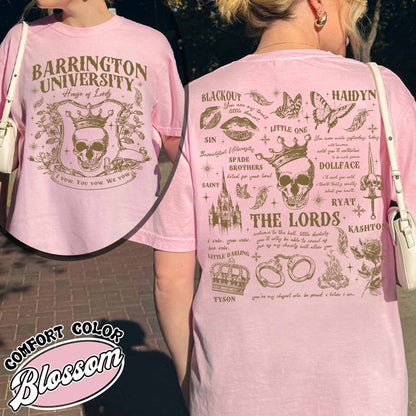 The LORDS Series Book 2-Sided Shirt, Barrington University, the Ritual Merch Comfort Colors Shirt, Shantel Tessier Dark Romance, Smut Books TShirt, Ryat Archer, Book Lover Gift